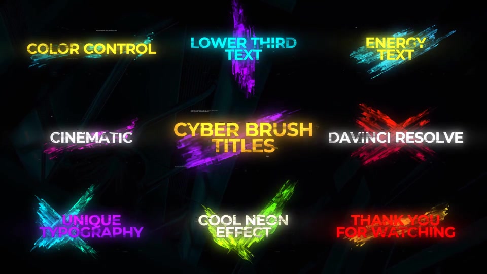 Cyber Brush Titles Videohive 31007799 DaVinci Resolve Image 2