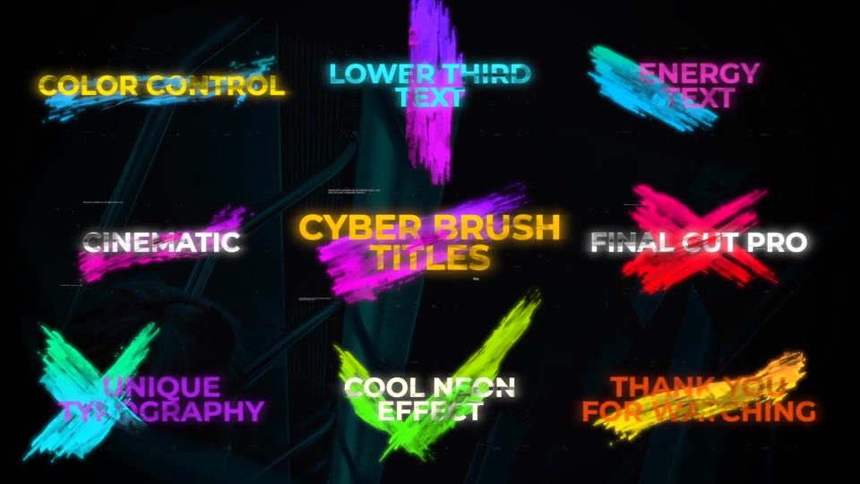 Cyber Brush Titles Videohive 34059867 Apple Motion Image 2