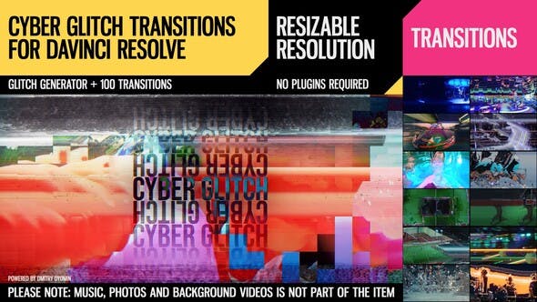 Cyber Glitch Transitions for DaVinci Resolve - Download 31138519 Videohive