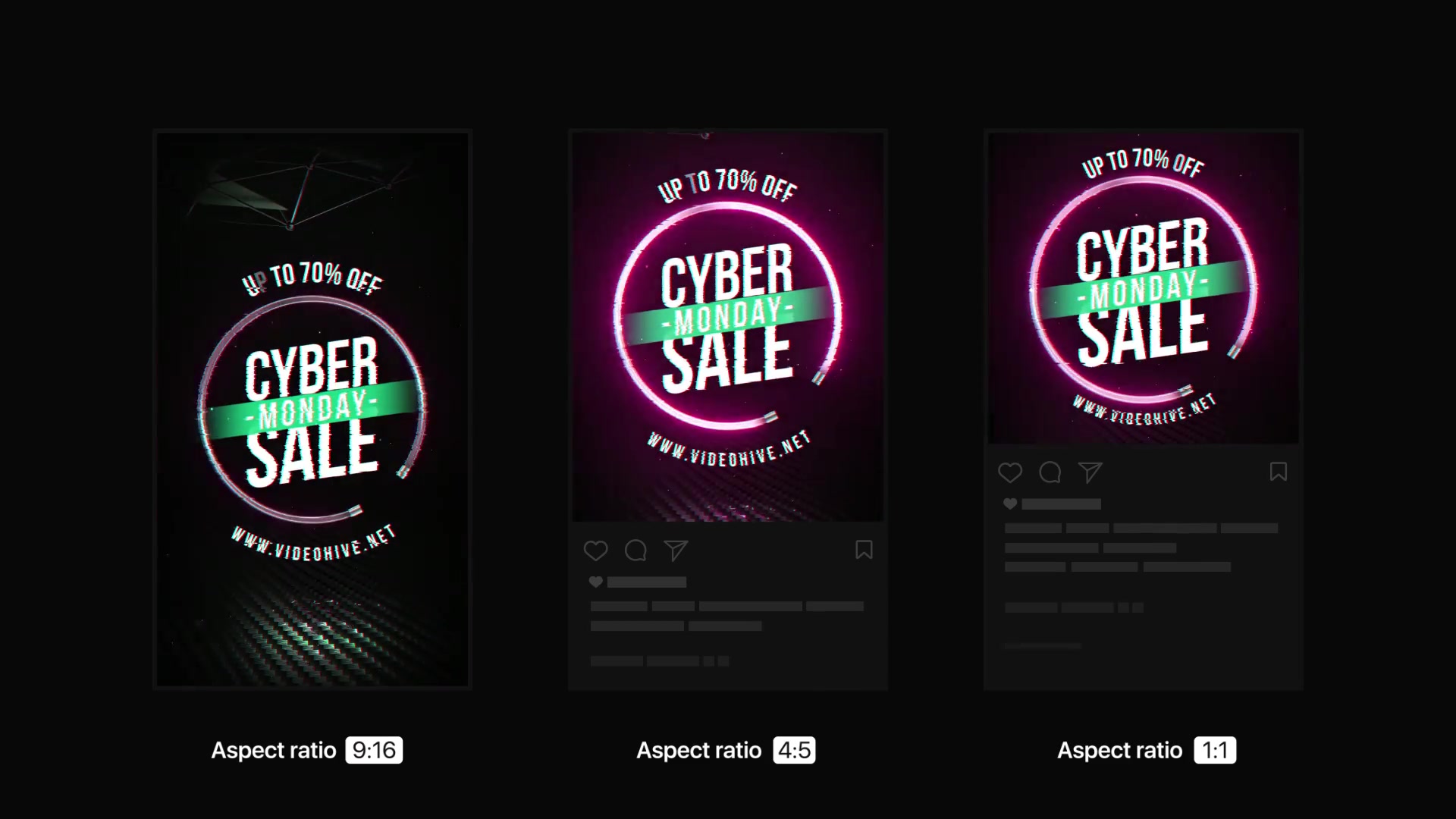 Cyber Monday | Neon Stories & Posts Videohive 34692148 After Effects Image 5