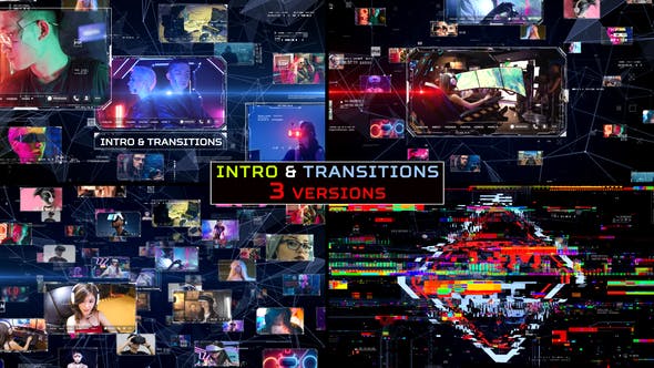 Cyber Network Intro and Transitions - 44033471 Videohive Download