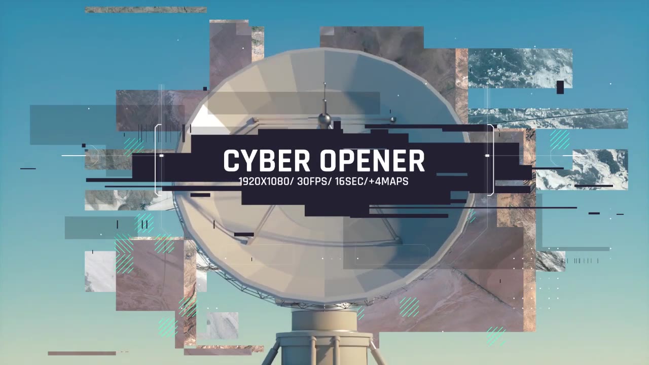 Cyber Opener/ Satellite Antenna/ IT Glitch/ 3D UI/Sci fi Industrial/ Information Digital Technology Videohive 26305803 After Effects Image 3