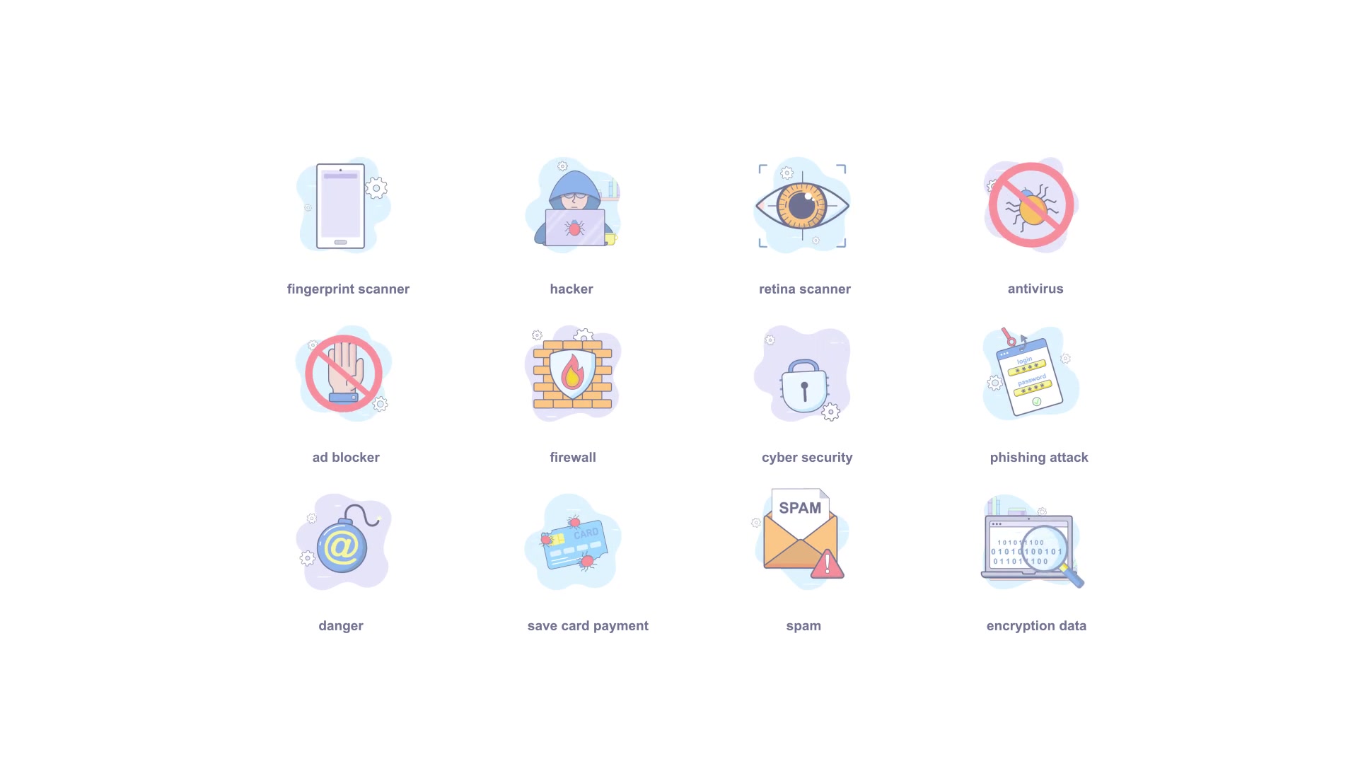 Cyber security Animation Icons Videohive 35766448 After Effects Image 4