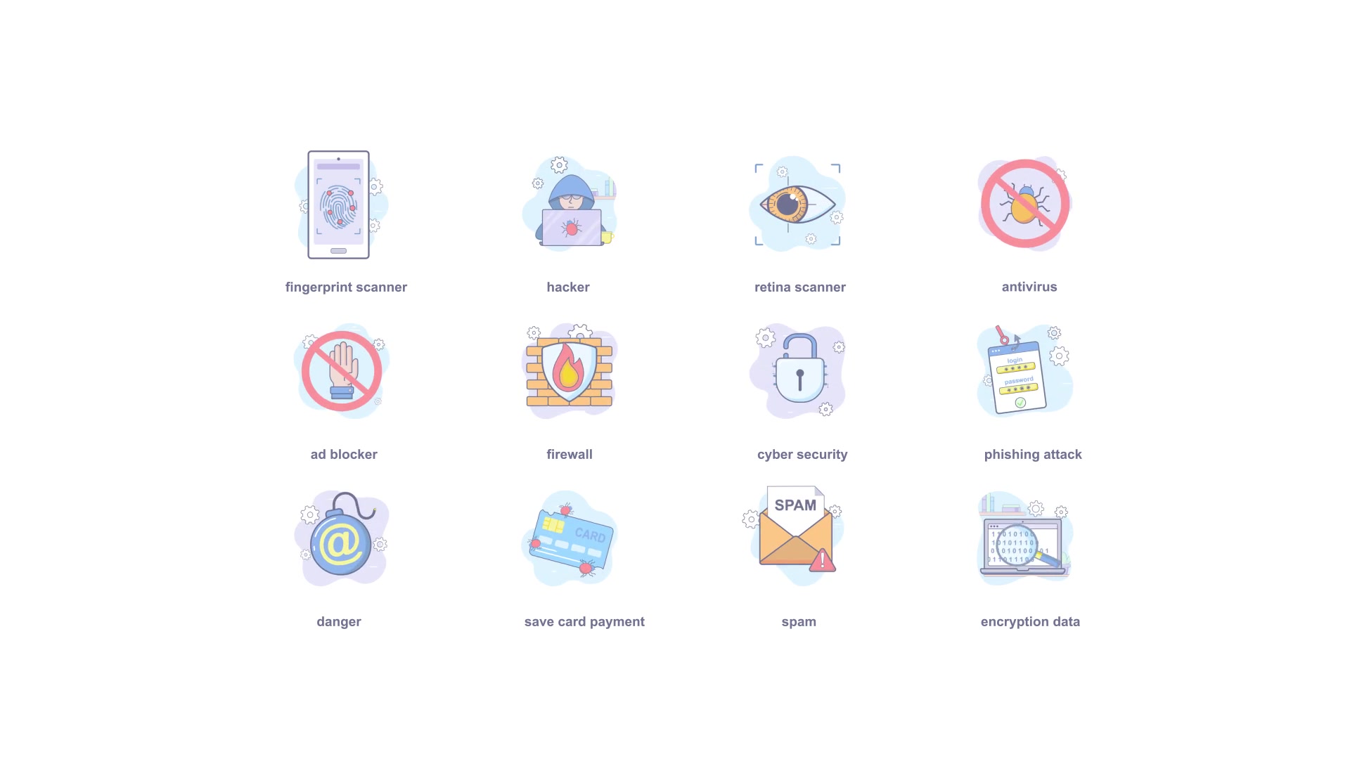 Cyber security Animation Icons Videohive 35766448 After Effects Image 5