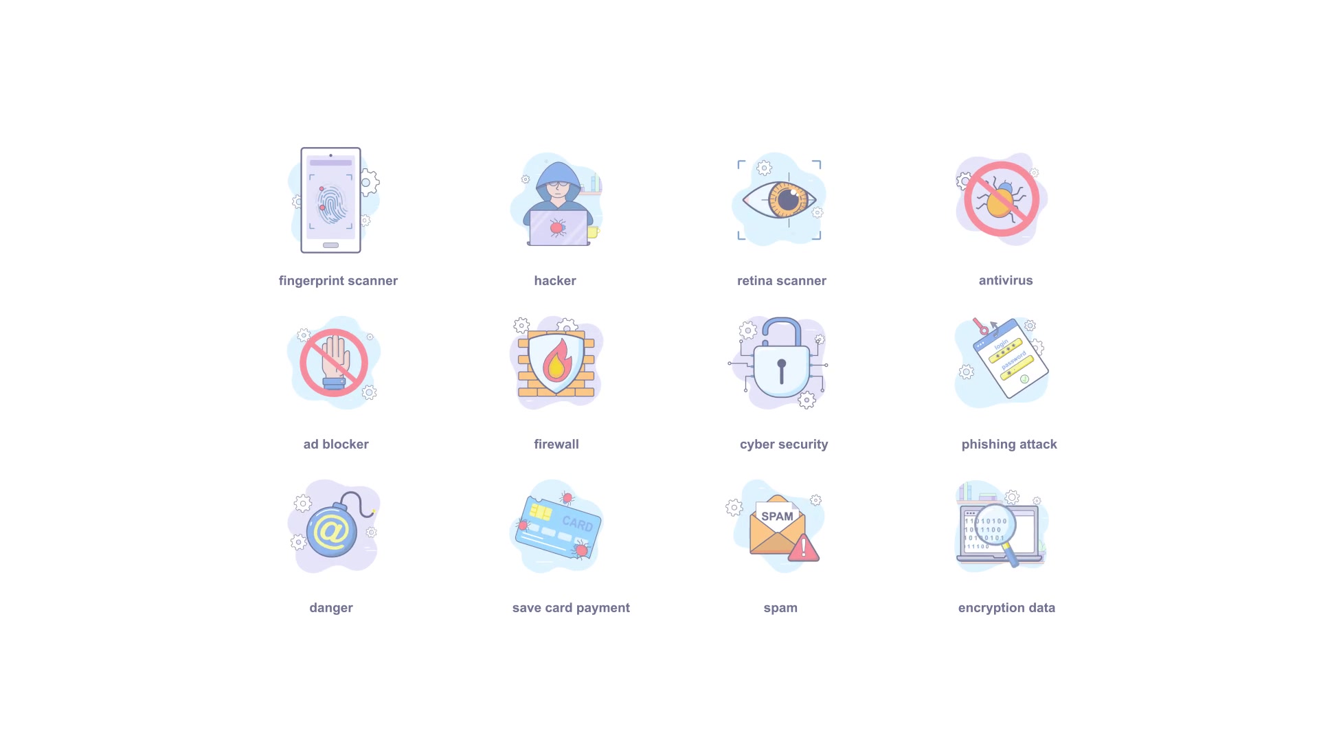 Cyber security Animation Icons Videohive 35766448 After Effects Image 6