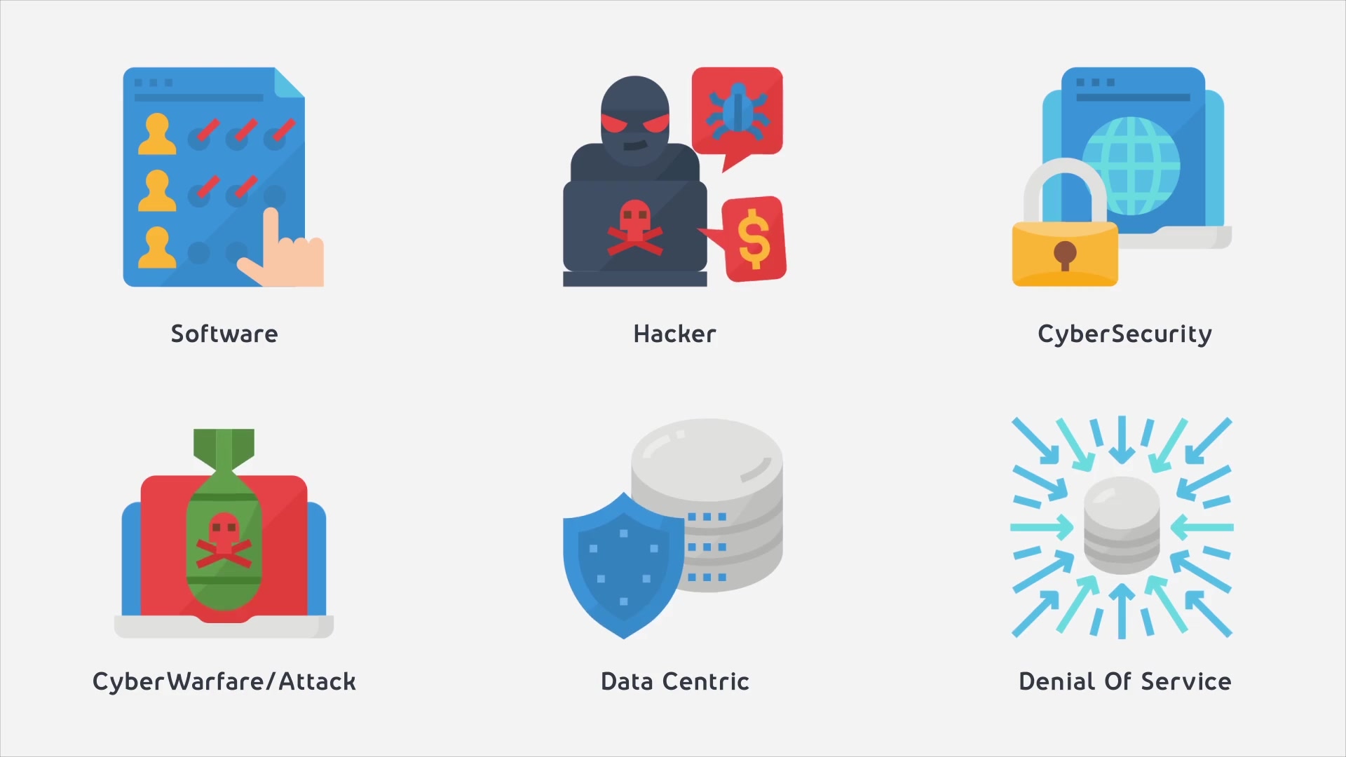 Cyber Security Modern Flat Animated Icons Videohive 25337361 After Effects Image 3