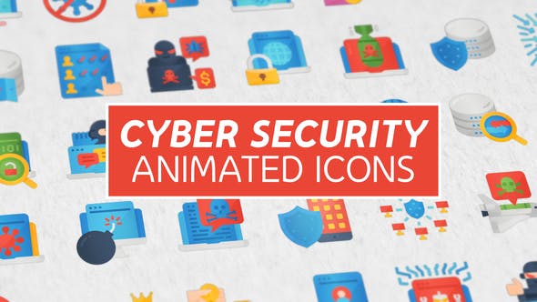Cyber Security Modern Flat Animated Icons - Videohive Download 25337361