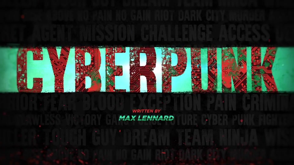 Cyberpunk Movie Titles - Download Videohive 15821778