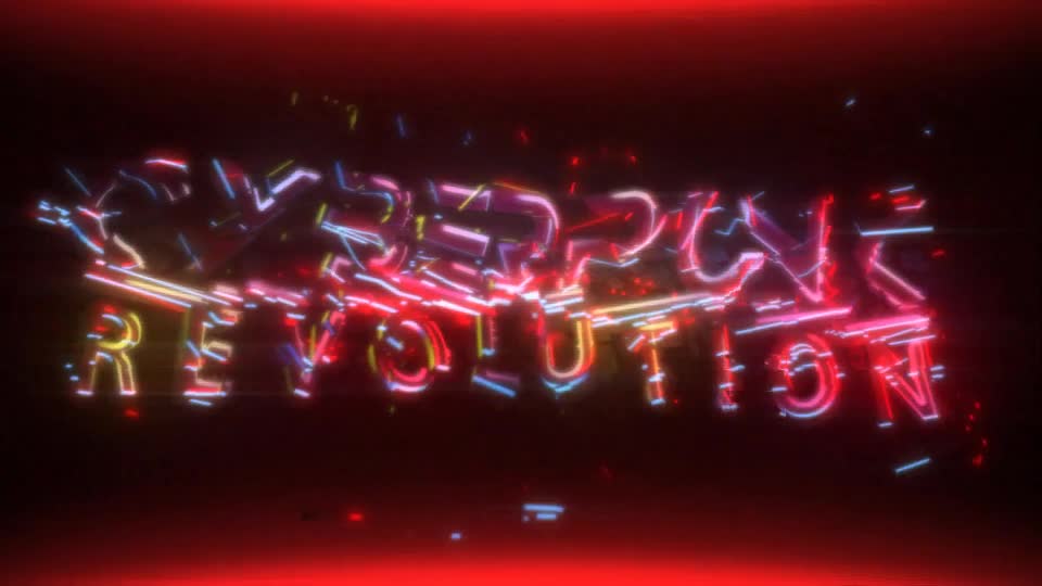 Cyberpunk Neon Glitch Logo Intro Videohive 24281716 After Effects Image 1