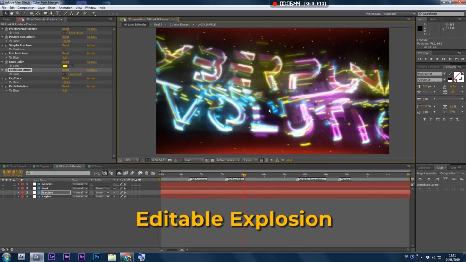 Cyberpunk Neon Glitch Logo Intro Videohive 24281716 After Effects Image 12