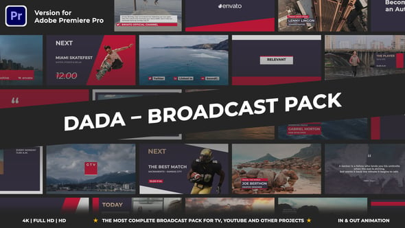 DADA Broadcast Package | Essential Graphics | Mogrt - 29234214 Videohive Download