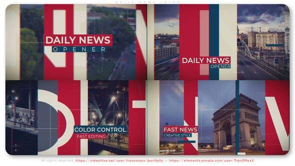 Daily News Intro - 38000389 Download Videohive