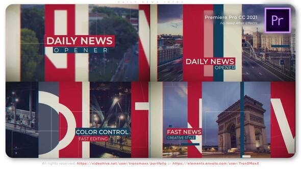 Daily News Intro - Videohive 38037396 Download