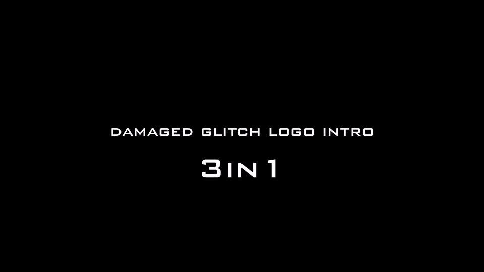 Damaged Glitch Logo Intro 3in1 Pack - Download Videohive 8318299