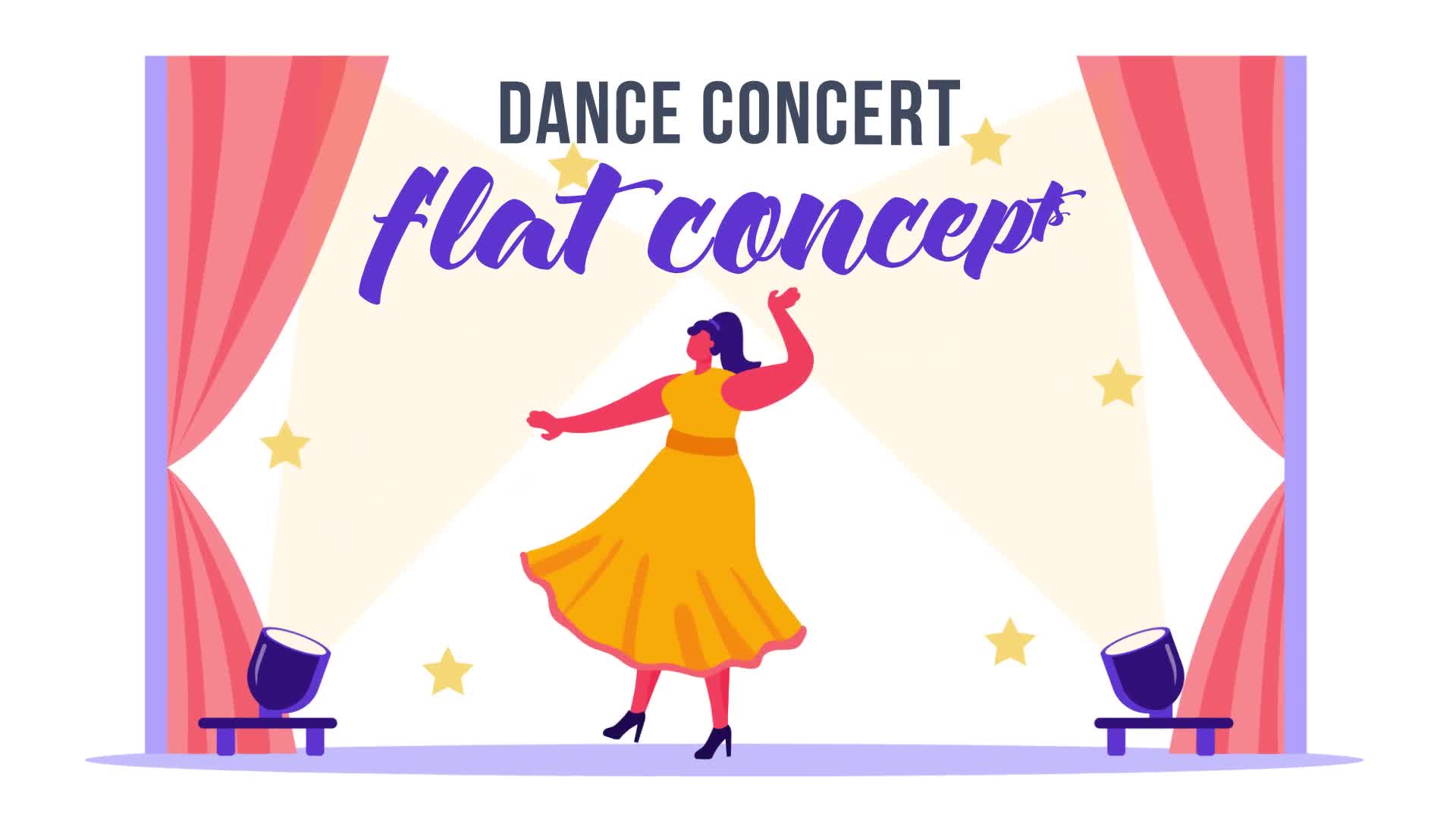 Dance concert Flat Concept Videohive 33124725 After Effects Image 1