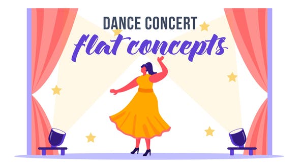 Dance concert Flat Concept - Download Videohive 33124725