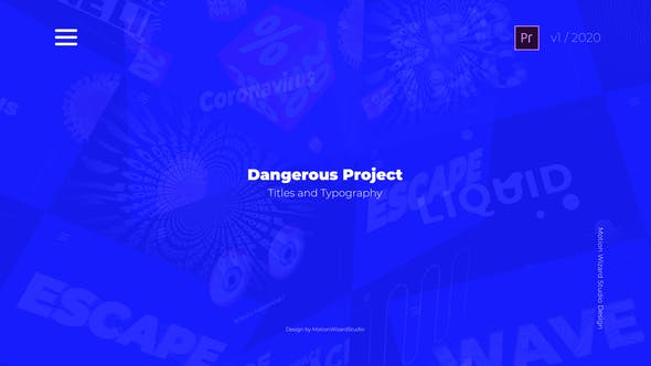 Dangerous Project Titles And Typography - 26041758 Videohive Download