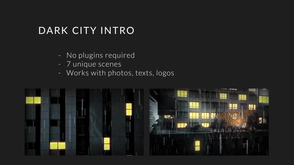 Dark City Intro Videohive 22912627 After Effects Image 1