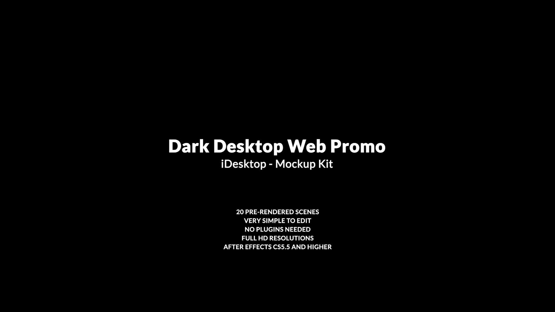 Dark Desktop Promo | Mockup Pack Videohive 37847601 After Effects Image 1
