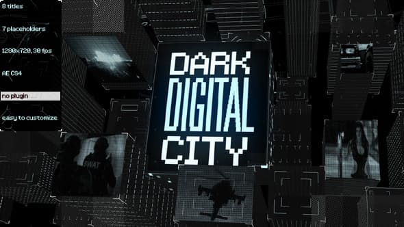 Dark Digital City Titles - Download Videohive 5685623
