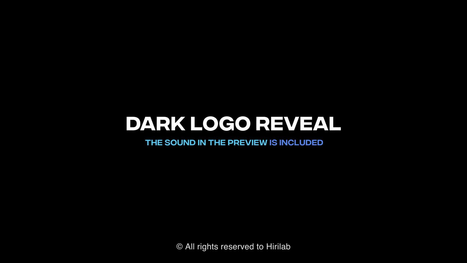 Dark Logo Reveal Videohive 32049956 After Effects Image 1