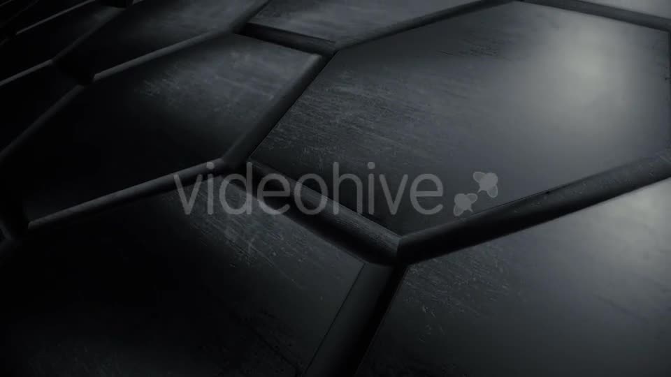 Dark Reflective Hexagon Wall - Download Videohive 14923184