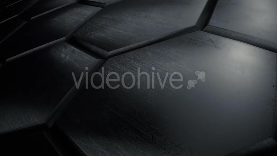 Dark Reflective Hexagon Wall - Download Videohive 14923184