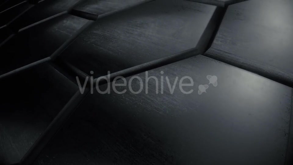 Dark Reflective Hexagon Wall - Download Videohive 14923184