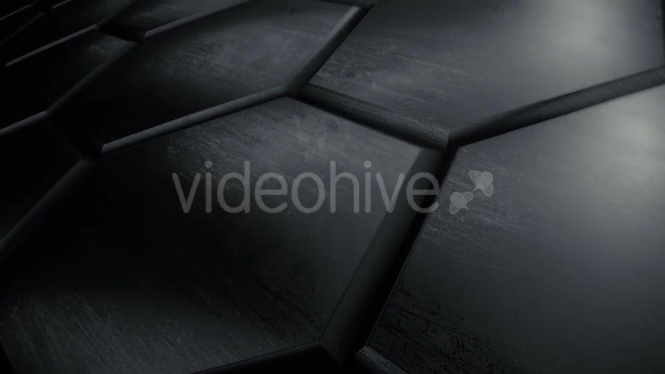 Dark Reflective Hexagon Wall - Download Videohive 14923184