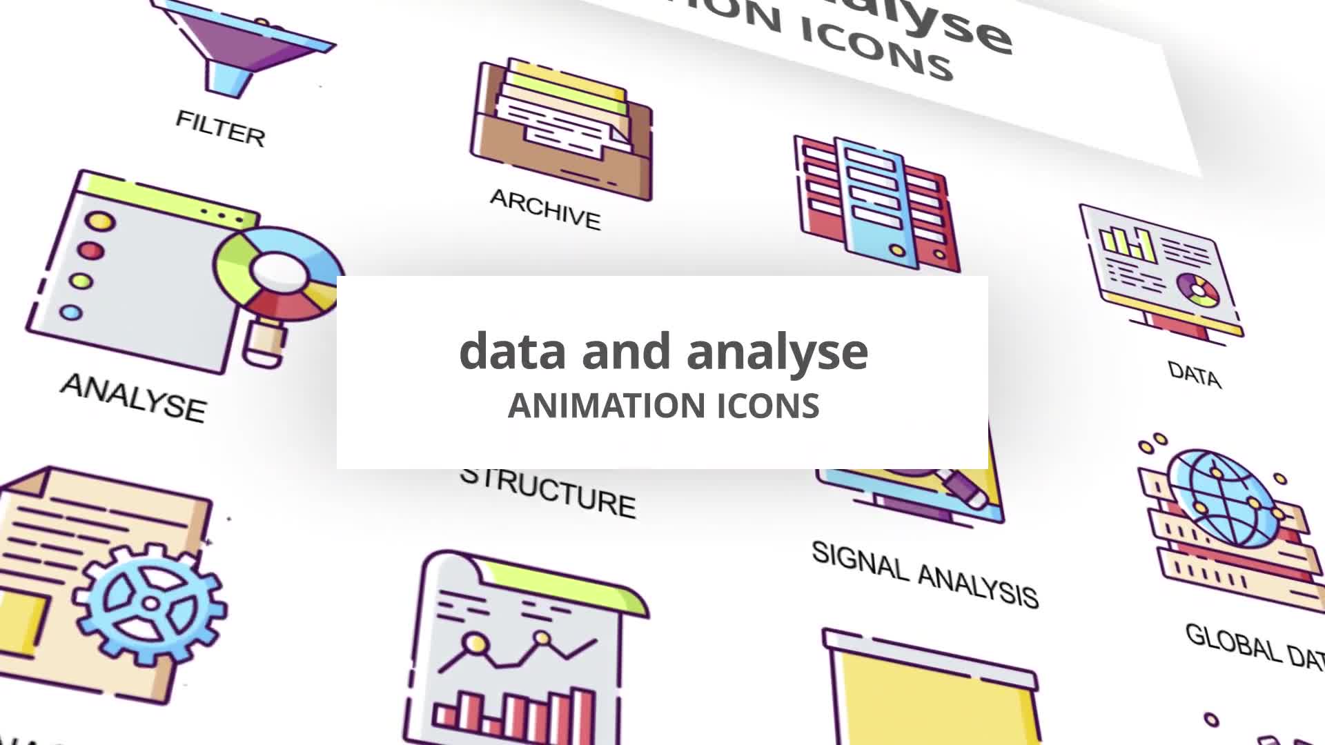 Data & Analyse Animation Icons Videohive 29201842 After Effects Image 1
