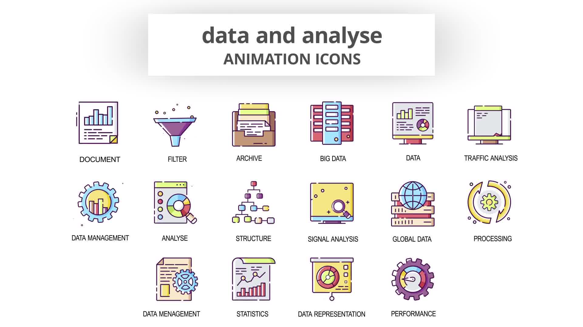 Data & Analyse Animation Icons Videohive 29201842 After Effects Image 10