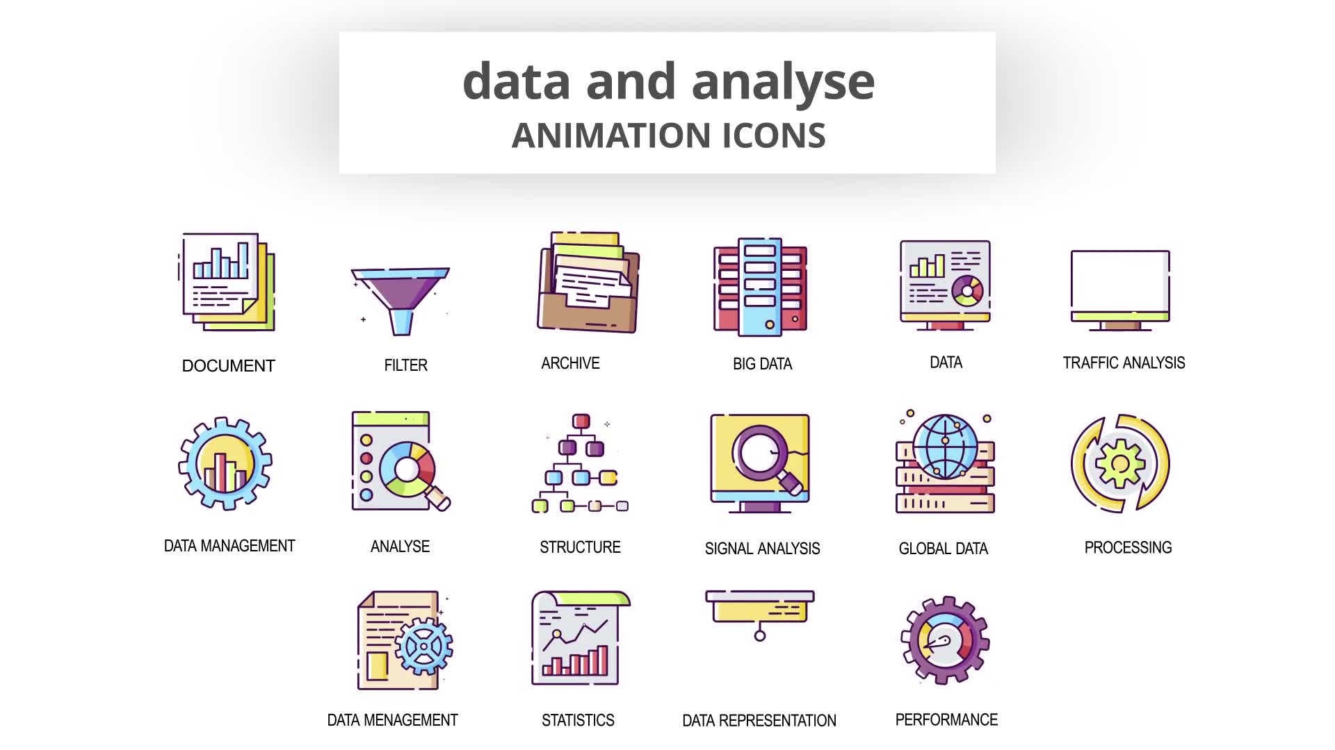 Data & Analyse Animation Icons Videohive 29201842 After Effects Image 7