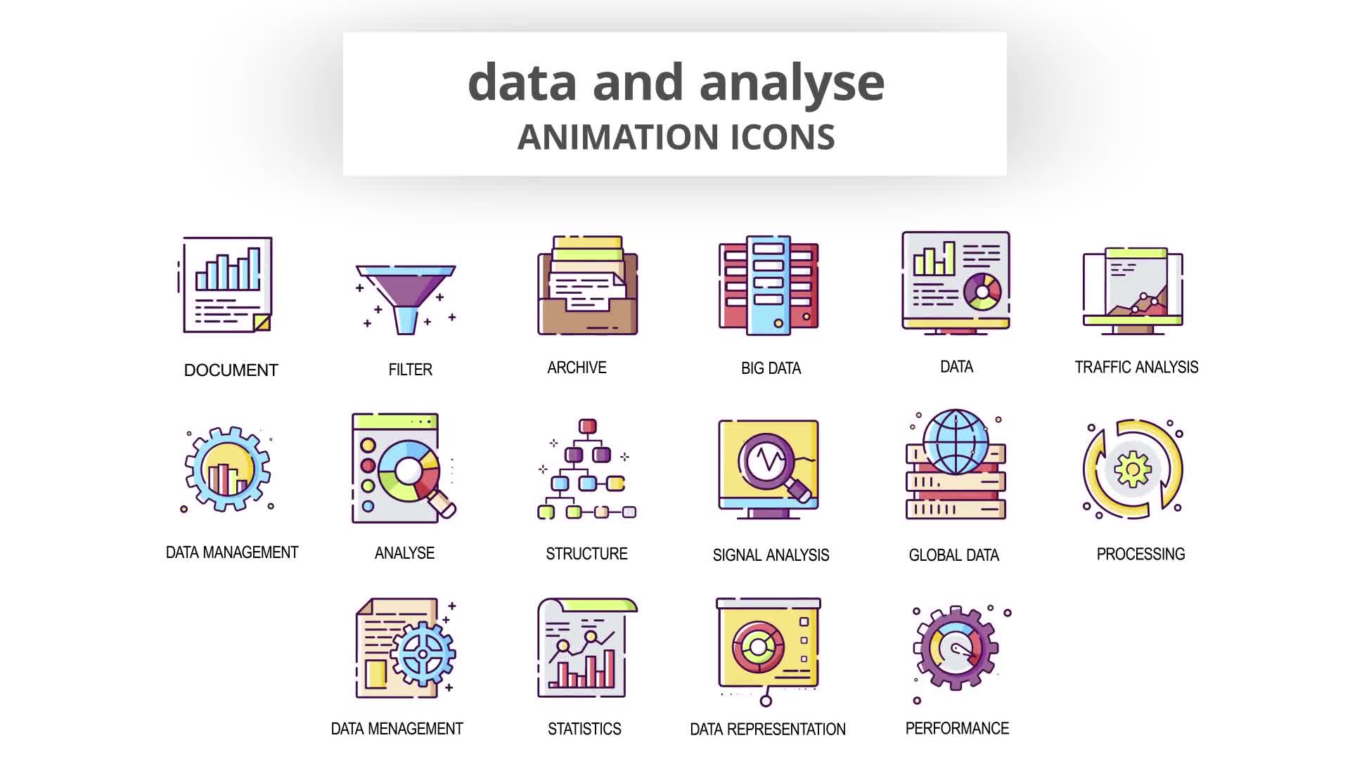 Data & Analyse Animation Icons Videohive 29201842 After Effects Image 8