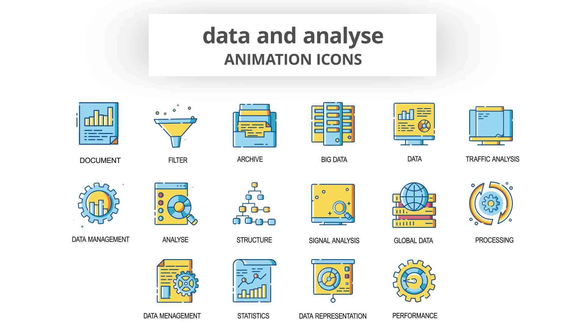 Data & Analyse Animation Icons Videohive 30260836 After Effects Image 10