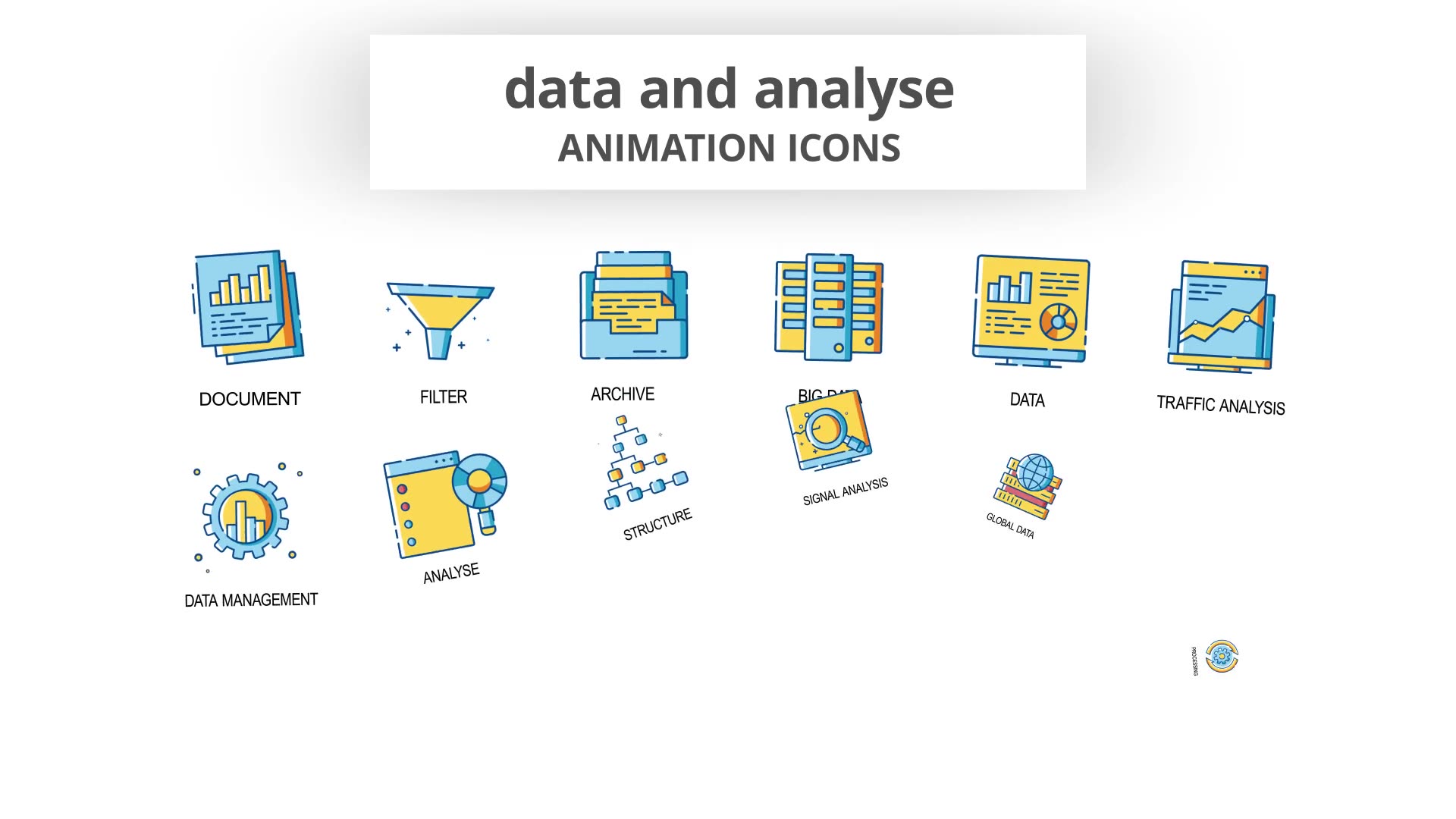 Data & Analyse Animation Icons Videohive 30260836 After Effects Image 4