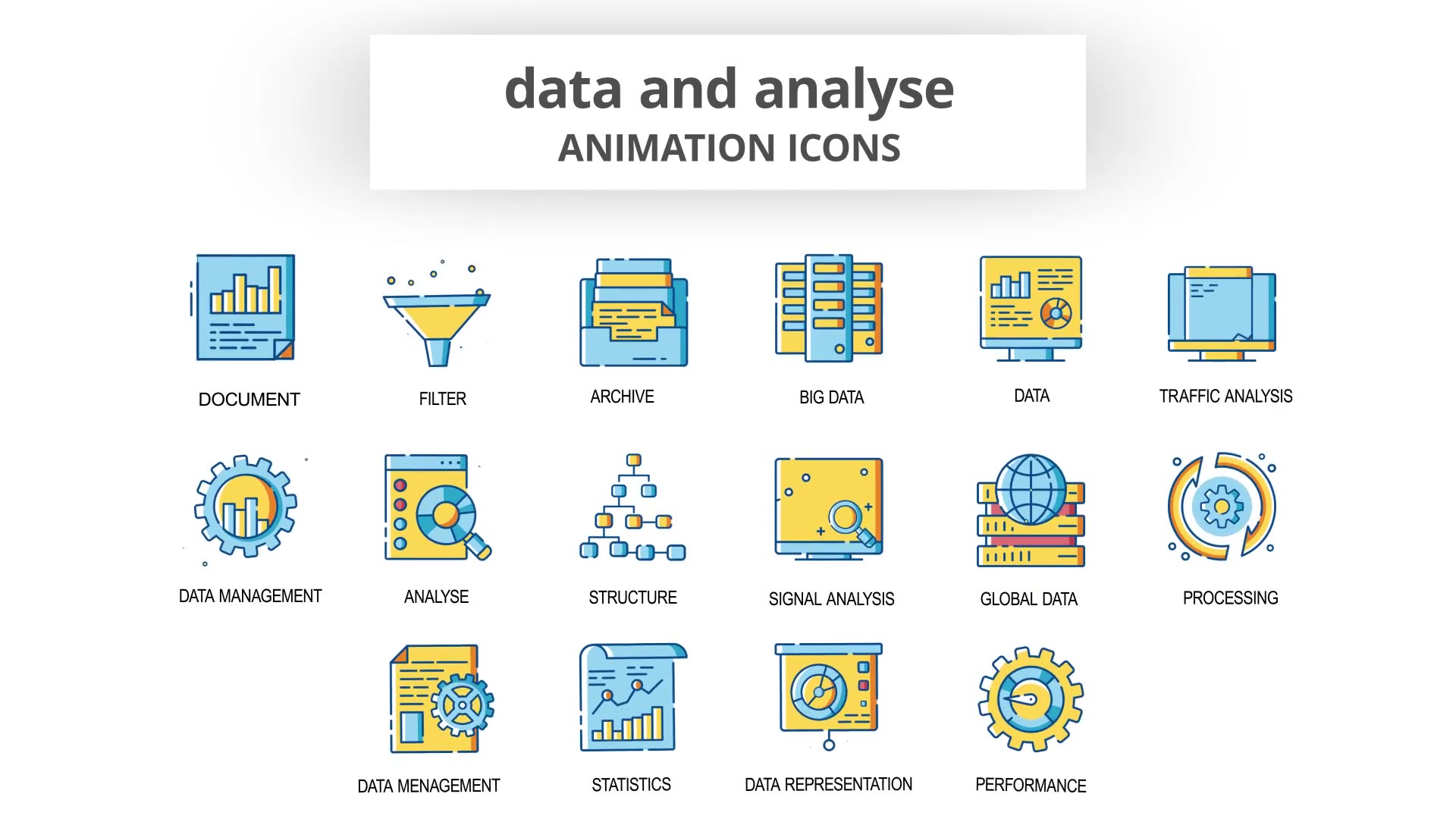 Data & Analyse Animation Icons Videohive 30260836 After Effects Image 5