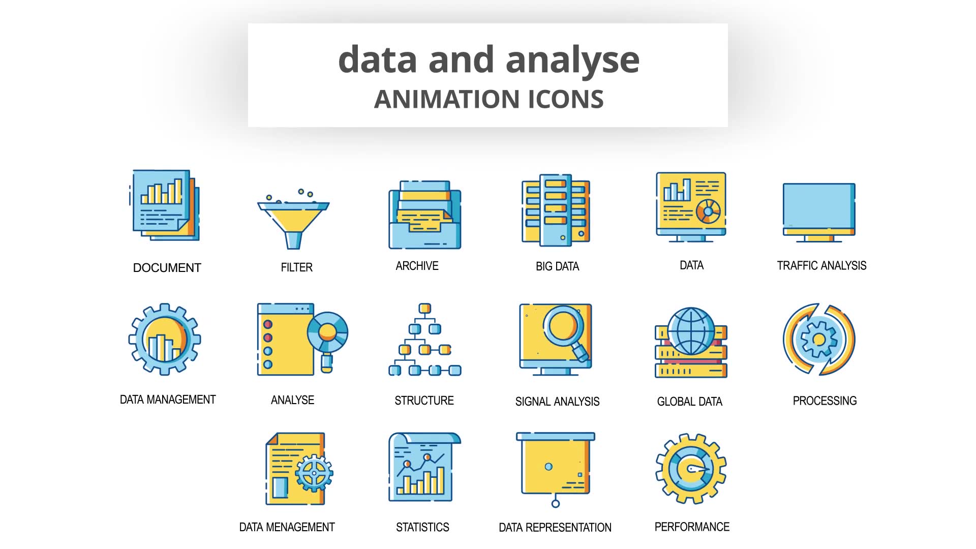 Data & Analyse Animation Icons Videohive 30260836 After Effects Image 6