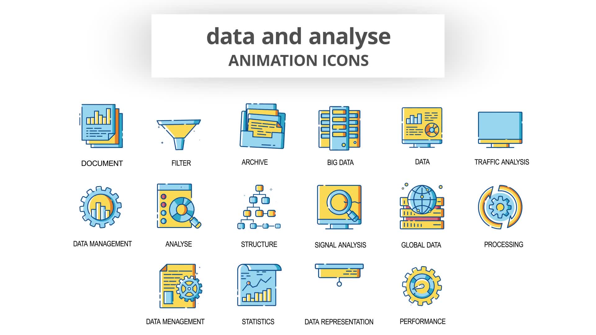 Data & Analyse Animation Icons Videohive 30260836 After Effects Image 7