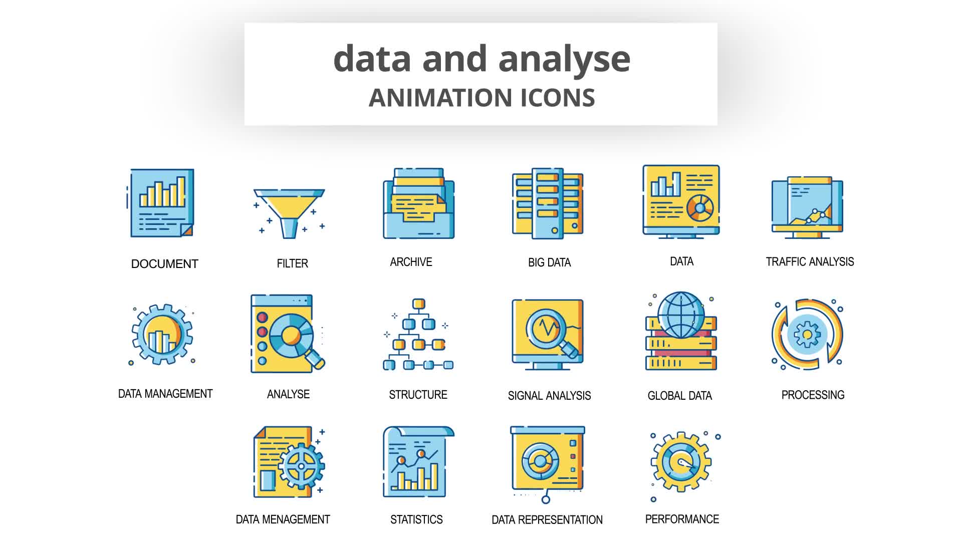 Data & Analyse Animation Icons Videohive 30260836 After Effects Image 8