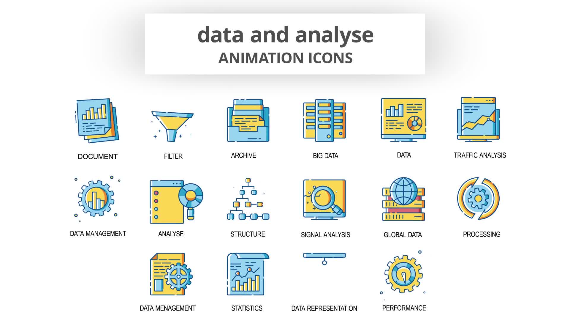 Data & Analyse Animation Icons Videohive 30260836 After Effects Image 9