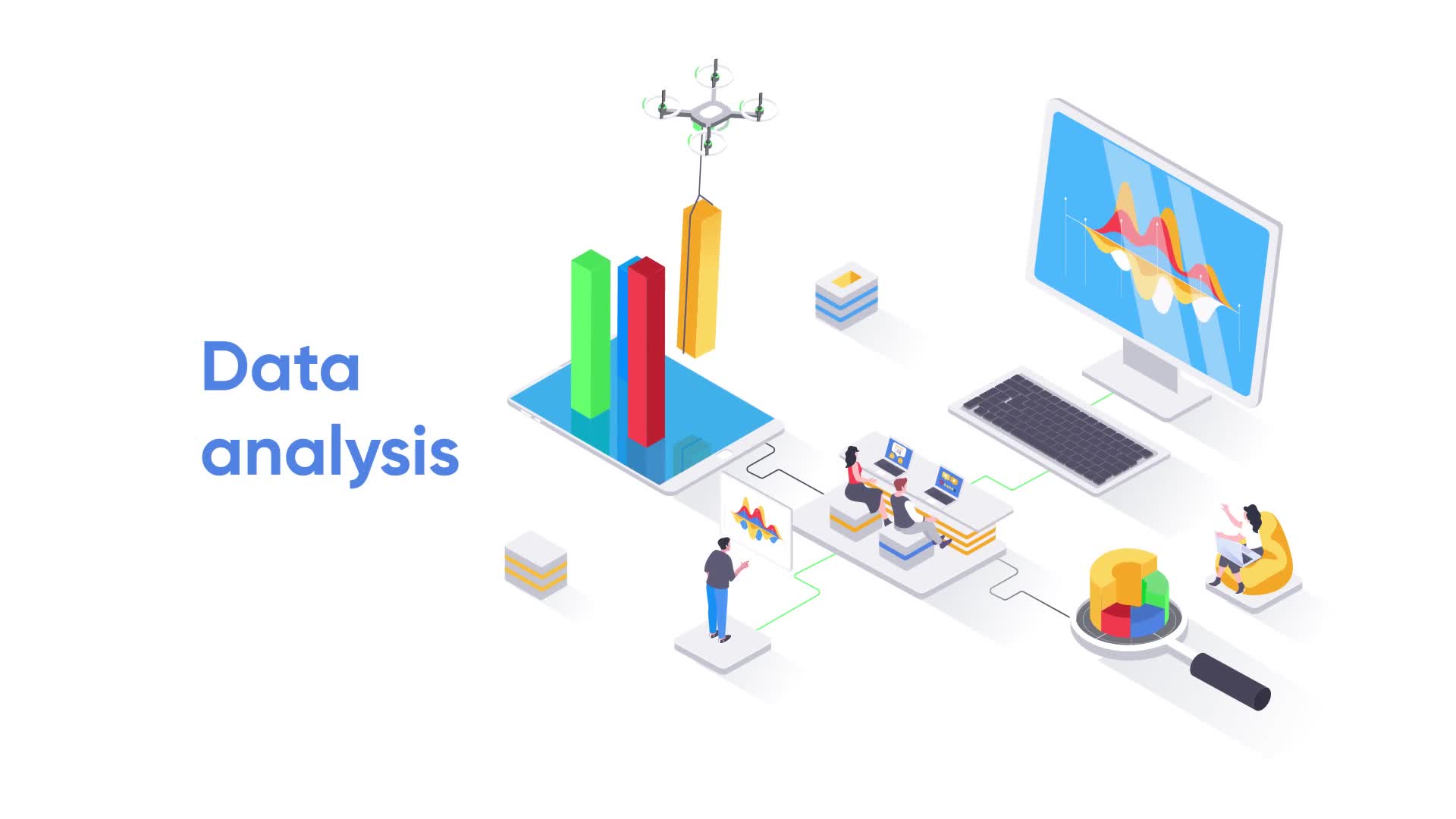 Data Analysis Isometric Concept Videohive 31693705 After Effects Image 7