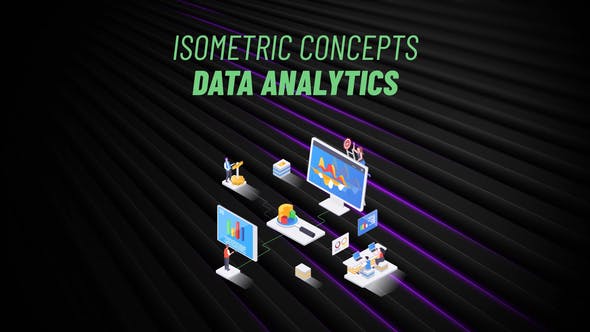 Data Analytics Isometric Concept - Download 31223536 Videohive