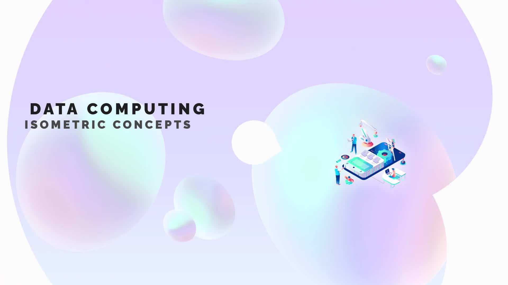 Data computing Isometric Concept Videohive 33518734 After Effects Image 1