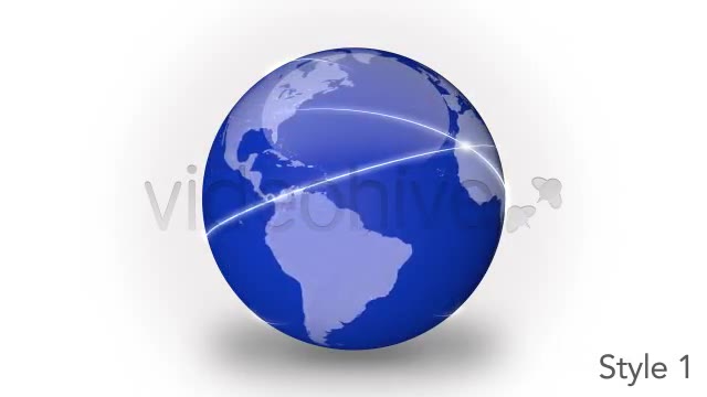 Data Traveling Around Global Network 2 Styles Videohive 3450594 Motion Graphics Image 2