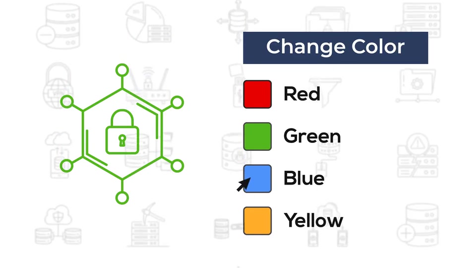 Database & Security Line Icons Videohive 33970713 After Effects Image 4