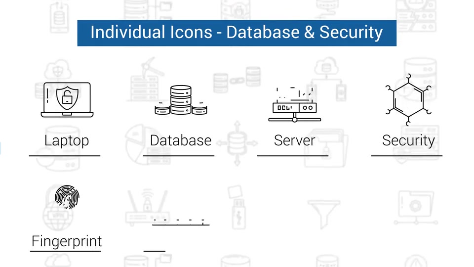 Database & Security Line Icons Videohive 33970713 After Effects Image 8