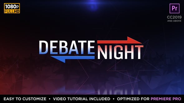 Debate Night Elements | MOGRT for Premiere Pro - Videohive Download 24925255