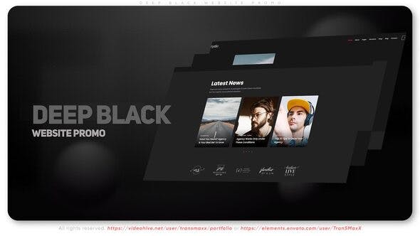 Deep Black Website Promo - 38972712 Download Videohive