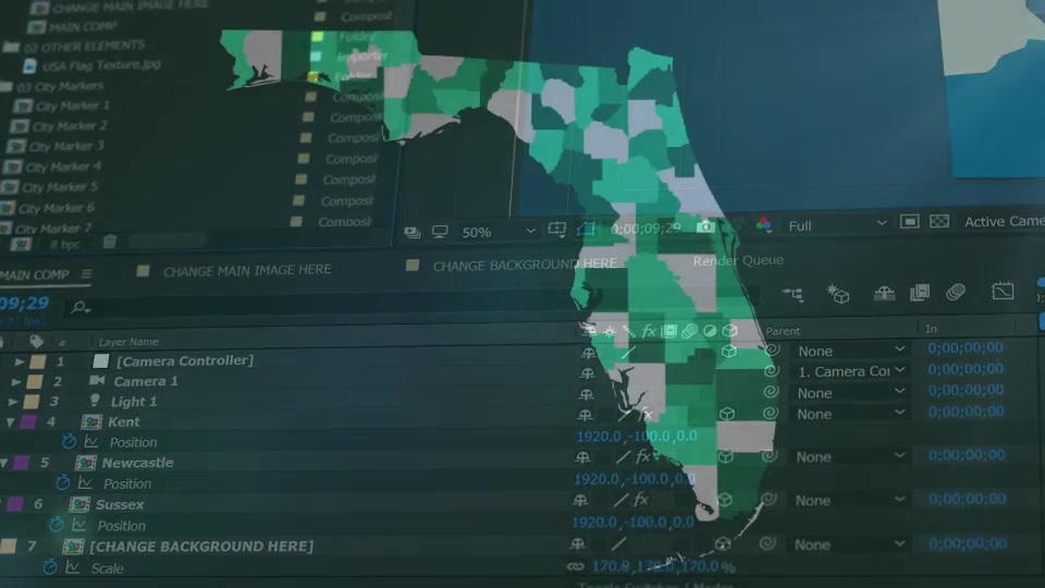 Delaware Map Kit - Download Videohive 20875822