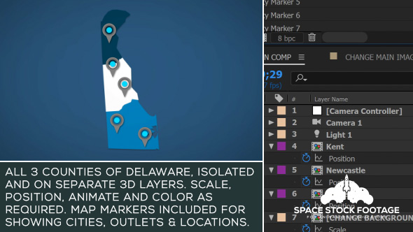 Delaware Map Kit - Download Videohive 20875822